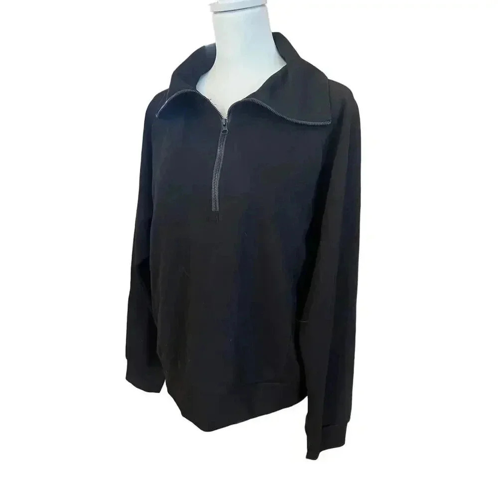 ANRABESS ATHLEAISURE 1/4 ZIP WORKOUT TOP WOMENS SIZE MEDIUM - Picture 2 of 6